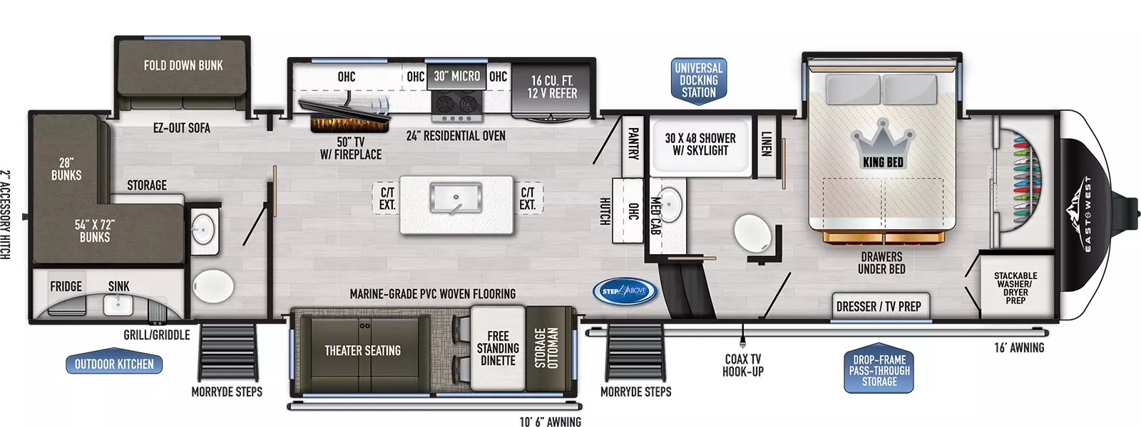 2023 EAST TO WEST RV AHARA 378BH-OK